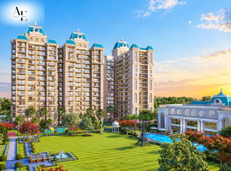 Inside view of Ambika La Parisian residential complex