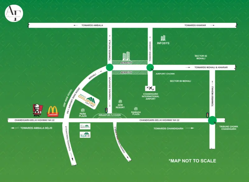 Motiaz Guildford Square Zirakpur | Premium Commercial Showrooms & Offices on PR7 Airport Road