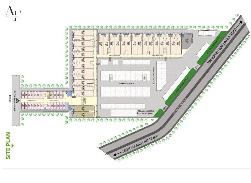 Motiaz Guildford Square Zirakpur | Premium Commercial Showrooms & Offices on PR7 Airport Road