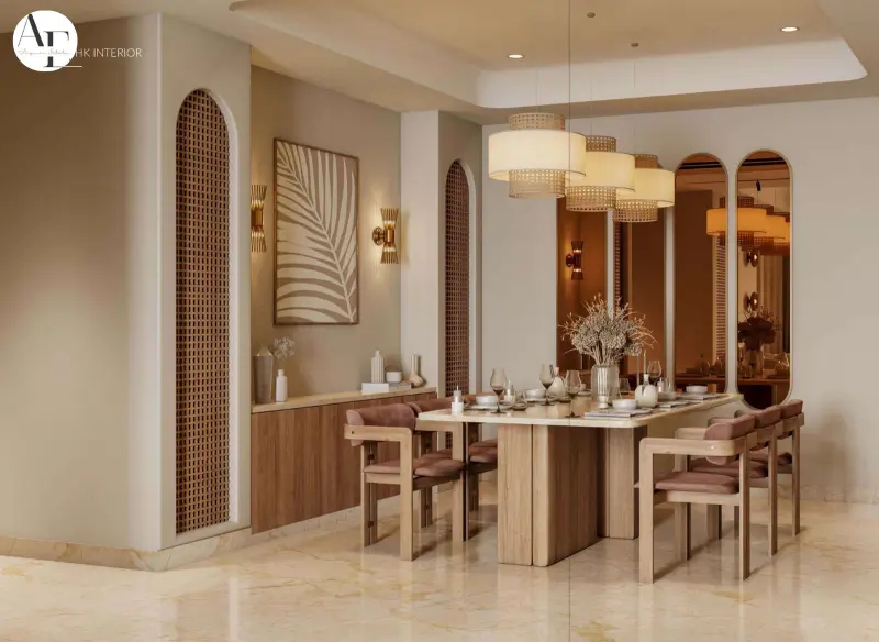 Elegant dining area inside a Noble Aurellia apartment