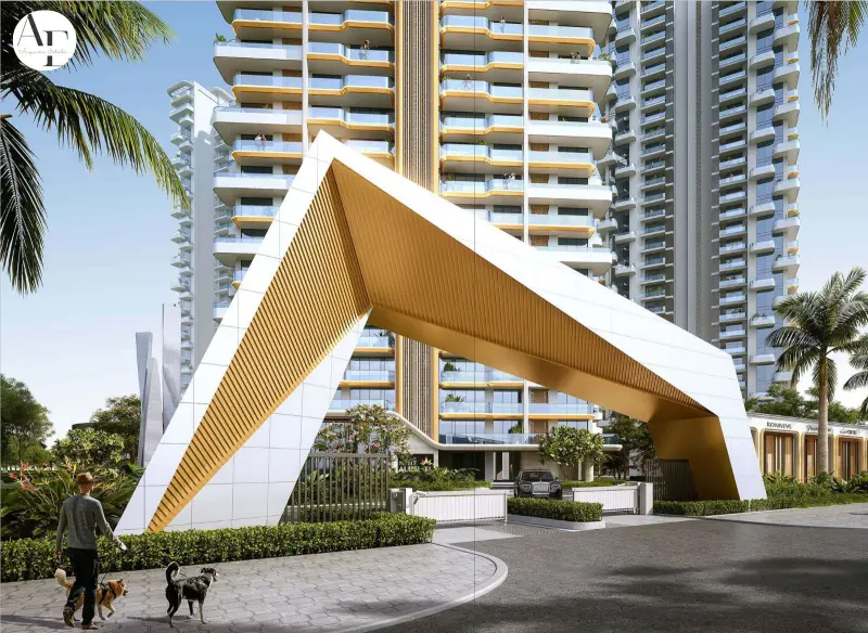 Front gate and main entrance of Noble Aurellia residential project