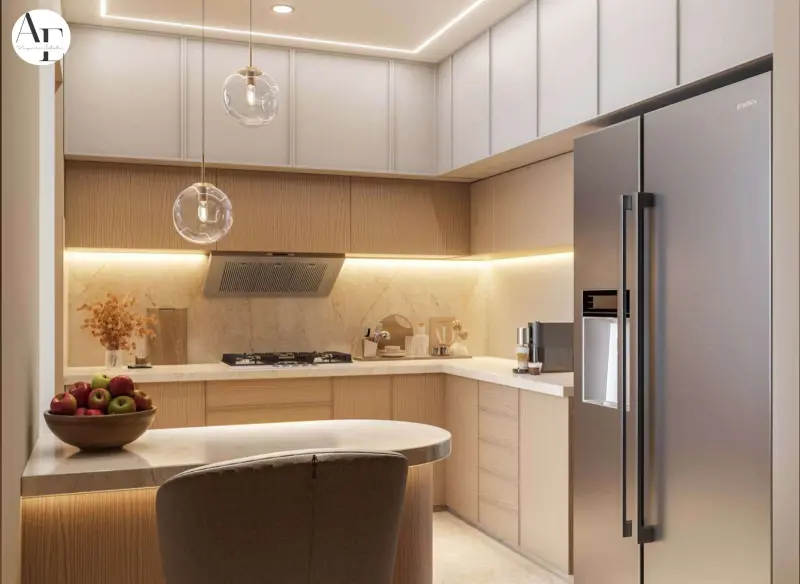 Modern modular kitchen inside a Noble Aurellia residence