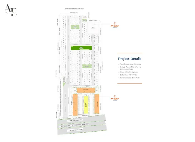 Amulyam Square site plan showing project layout and access roads