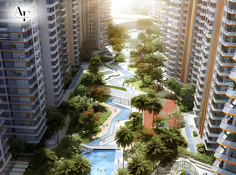Upper elevation view of Noble Magnollia apartments