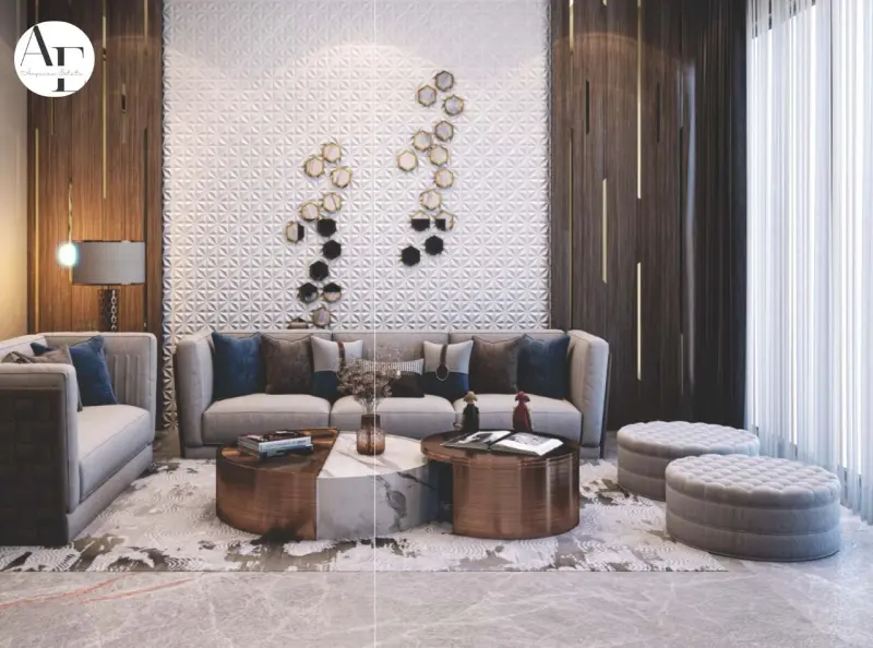 Spacious living area in a Noble Willasa luxury apartment