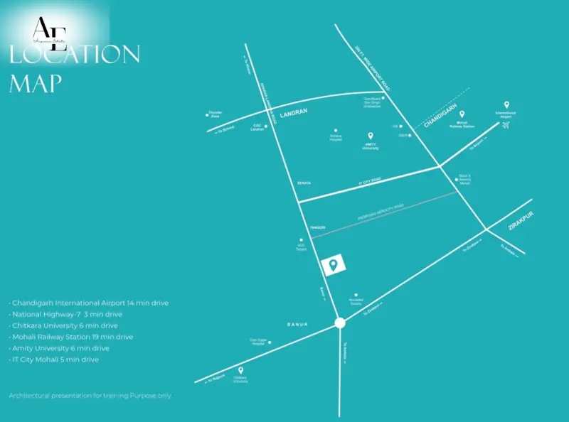 The Lutyens – 3 & 3+1 BHK Luxury Apartments, Landran-Banur Highway, Mohali