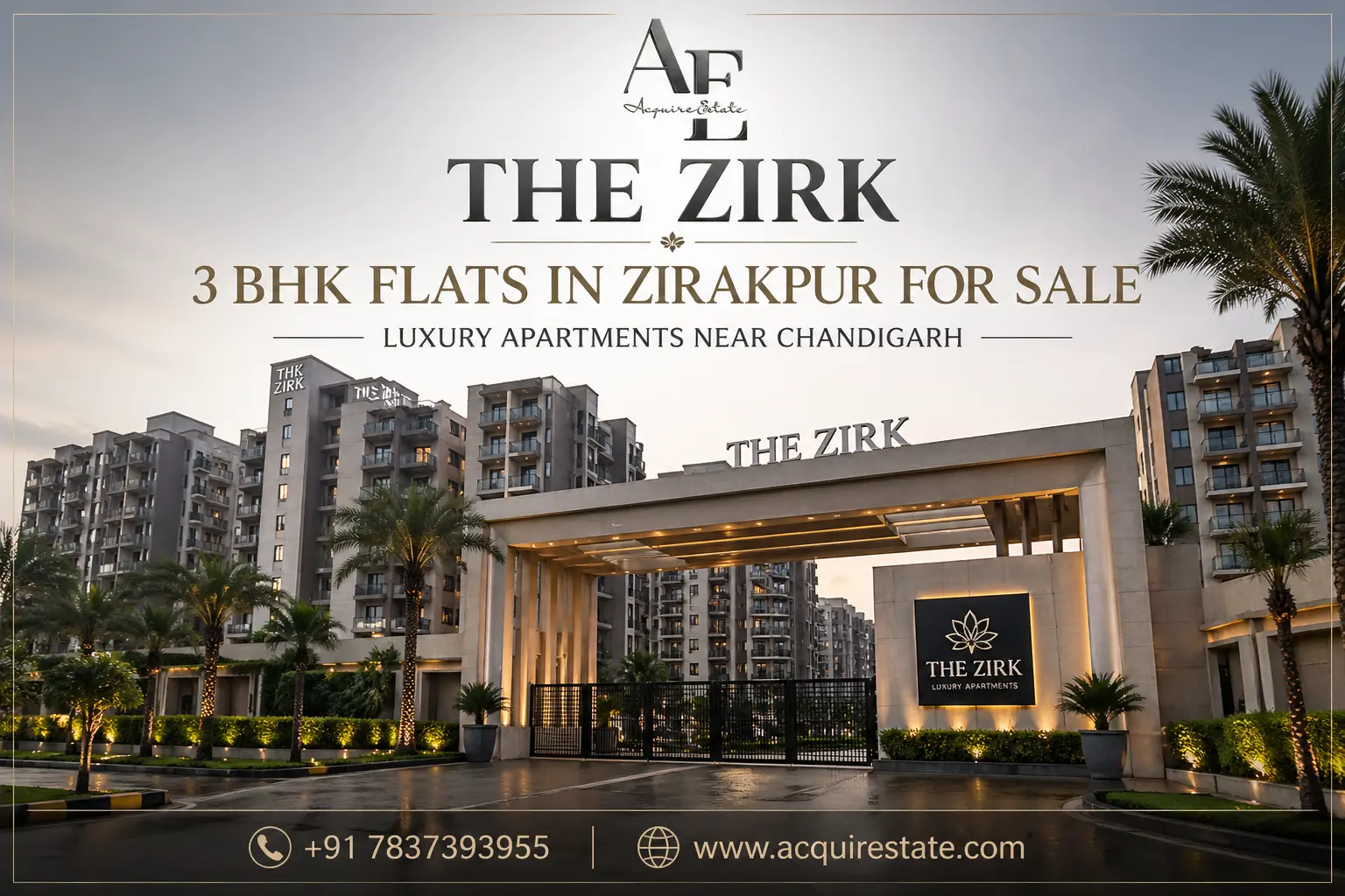 The Zirk – 3 BHK Flats in Zirakpur for Sale | Luxury Apartments Near Chandigarh