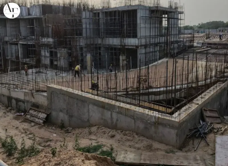 Ongoing construction work at The Tiara luxury flats New Chandigarh