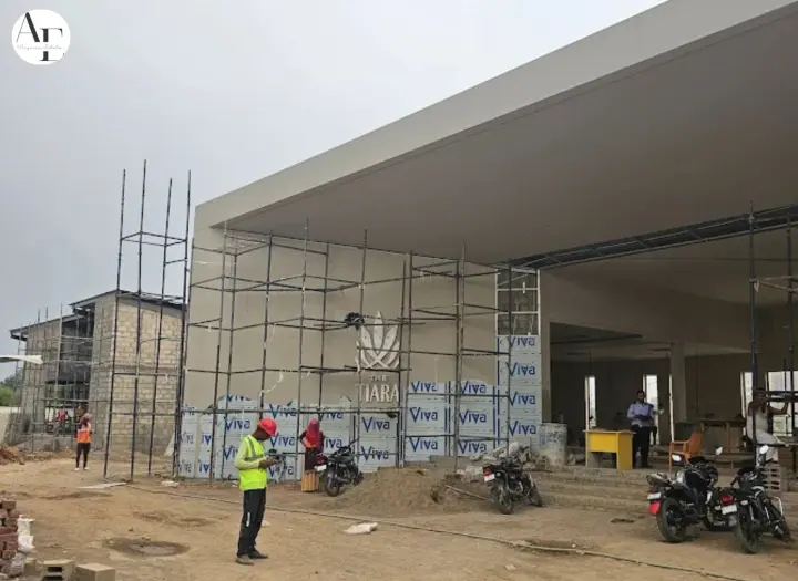 Grand entrance of The Tiara luxury flats in New Chandigarh