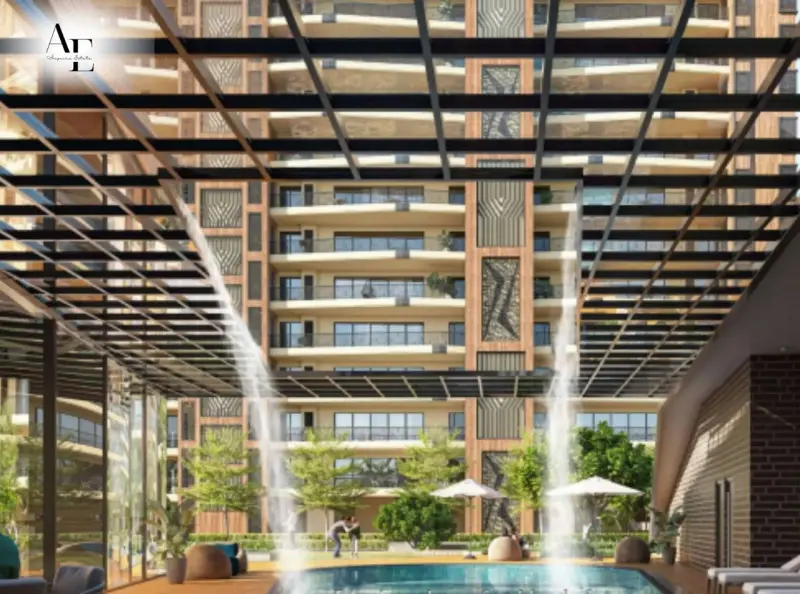Interior view of Vamana Arvindam with landscaped courtyard and modern residential architecture