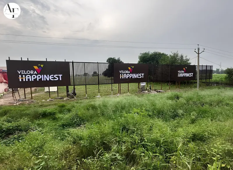 Boundary wall and secured perimeter at Velora Happinest Banur Mohali residential plotted development