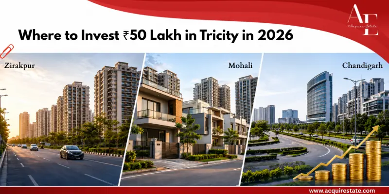 Where to Invest ₹50 Lakh in Tricity in 2026: Zirakpur vs Mohali vs New Chandigarh